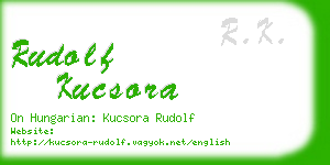 rudolf kucsora business card